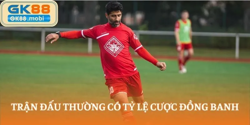 Trận đấu thường có tỷ lệ cược đồng banh