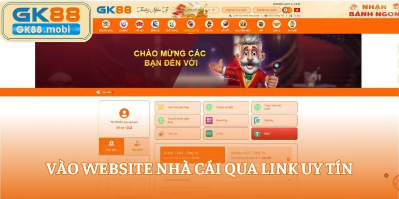 Vào website nhà cái qua link uy tín